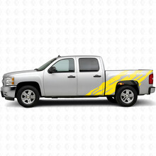 Jagged Bedside Vinyl Stripes for Chevrolet Silverado 1500 GMT900 2007-2013_3