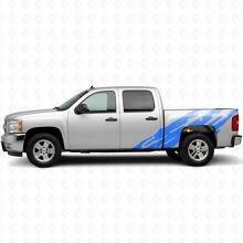 Jagged Bedside Vinyl Stripes for Chevrolet Silverado 1500 GMT900 2007-2013_5