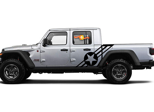 Navy Army USA Star Side Vinyl Decal Sticker for Jeep Gladiator