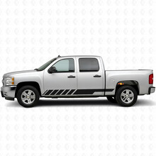 Slanted Racing Door & Rocker Panel Vinyl Stripes for Chevrolet Silverado 1500 GMT900 2007-2013_2