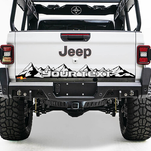 Mountains Bed Tailgate Vinyl Sticker Decal for Jeep Wrangler Gladiator Rubicon JL JLU JLS JTS