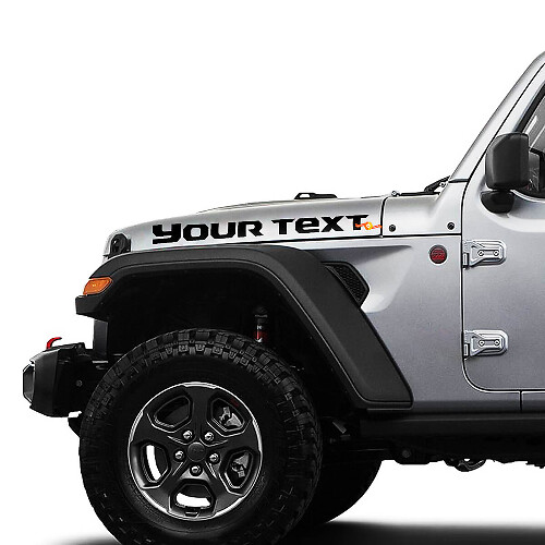 Custom Text Hood Vinyl Decals for Jeep Gladiator JT