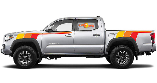 Retro Style Stripes Side Vinyl Decal Sticker for Toyota Tacoma