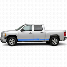 Angular Lightning Door & Rocker Panel Vinyl Stripes for Chevrolet Silverado 1500 GMT900 2007-2013_5