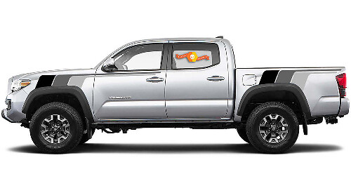 Retro Monochrome Style Stripes Side Vinyl Decal Sticker for Toyota Tacoma