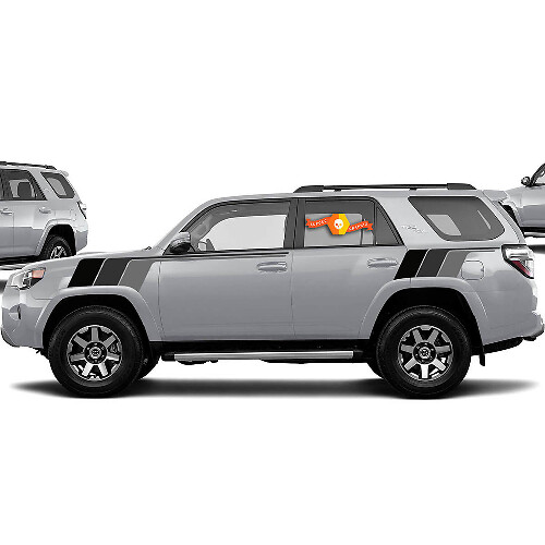 Retro Monochrome Style Stripes Side Vinyl Decal Sticker for Toyota 4Runner