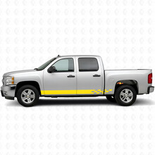 Checkered Lightning Door & Rocker Panel Vinyl Stripes for Chevrolet Silverado 1500 GMT900 2007-2013_3