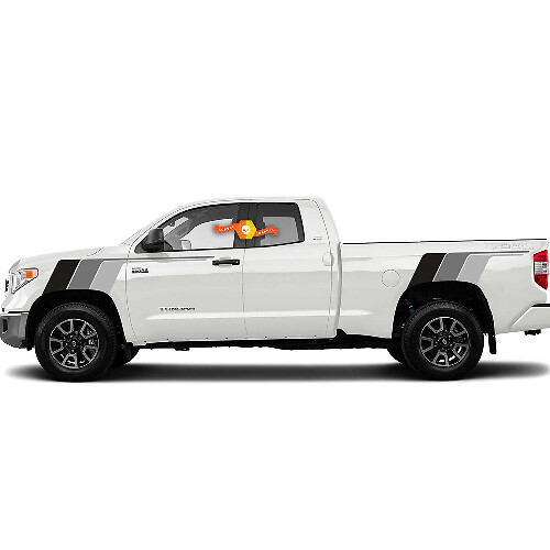 Retro Monochrome Style Stripes Side Vinyl Decal Sticker for Toyota Tundra