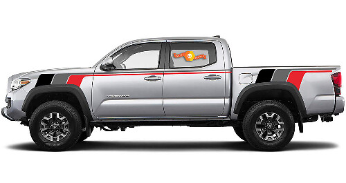 Retro Style Racing Stripes Side Vinyl Decal Sticker for Toyota Tacoma