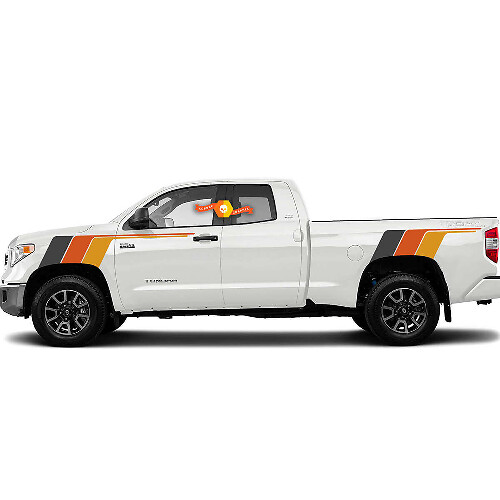 Retro Style Stripes Side Vinyl Decal Kit for Toyota Tundra