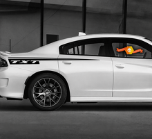 T/X Straight Quarter Stripe Kit Rear Fender Vinyl Decal Sticker for Dodge Charger 2015-2020_3