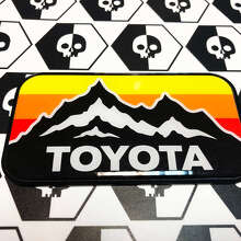 New Toyota Mountains Vintage Colors Badge Emblem Domed Sticker Decal with High Impact Polystyrene 3