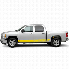 Diagonal Slot Door & Rocker Panel Vinyl Stripes for Chevrolet Silverado 1500 GMT900 2007-2013_3