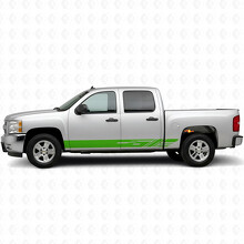 Diagonal Slot Door & Rocker Panel Vinyl Stripes for Chevrolet Silverado 1500 GMT900 2007-2013_6