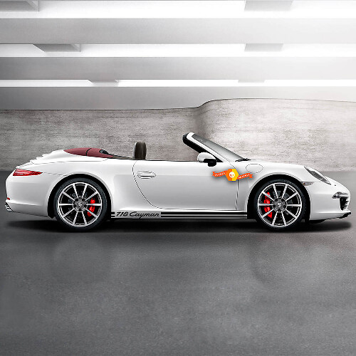  Porsche 718 Cayman Side Stripes Kit Decal Sticker 