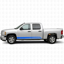 Parallel Contour Door & Rocker Panel Vinyl Stripes for Chevrolet Silverado 1500 GMT900 2007-2013_5
