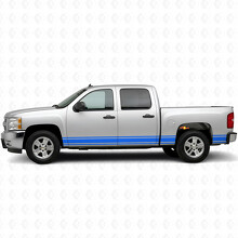 Slim Accent Door & Rocker Panel Vinyl Stripes for Chevrolet Silverado 1500 GMT900 2007-2013_5