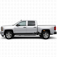 Mountain Range Door & Rocker Panel Vinyl Stripes for Chevrolet Silverado 1500 K2XX 2014-2019_2