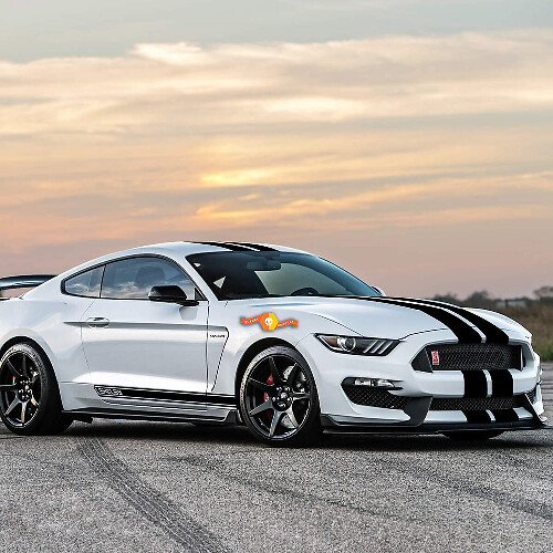 Shelby Rocker Panel Side Vinyl Body Decals Stickers Set Of 2 for Ford Mustang