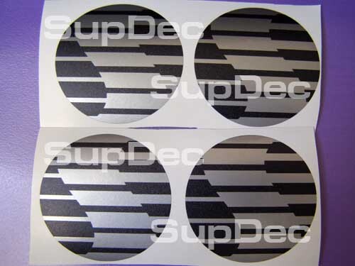Saleen-Style Silver Wheel Center Cap Decal  for Musclecarmodel