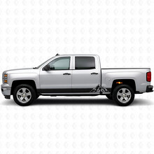 Layered Peaks Door & Rocker Panel Vinyl Stripes for Chevrolet Silverado 1500 K2XX 2014-2019_2