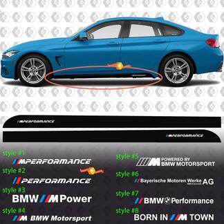 BMW M Power M Performance Born In M Town M Motorsport Side Rocker Panel vinyl decals stickers F32 F36 F30 F82 1