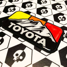 New Toyota Mountains Retro Vintage Colors Badge Emblem Domed Sticker Decal with High Impact Polystyrene 2