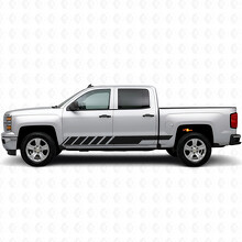 Slanted Racing Door & Rocker Panel Vinyl Stripes for Chevrolet Silverado 1500 K2XX 2014-2019_2