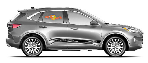 Custom Perforated Side Stripes Vinyl Decal for Musclecar Escape