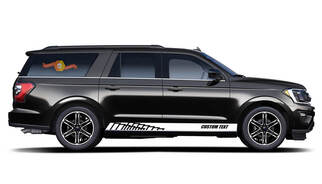 2x side Ford Expedition Vinyl Stripes body decal vinyl graphics sticker Custom Text style 3