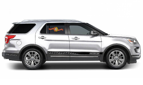 2x side Ford Explorer Vinyl Stripes body decal vinyl graphics sticker Custom Text style 2