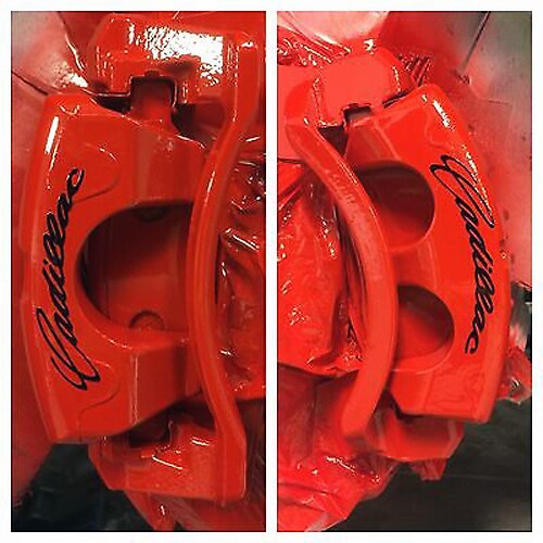 6 x Cadillac Curved Stickers Logo Brake Caliper Vinyl Decals Stickers 09-15 (Any Color)