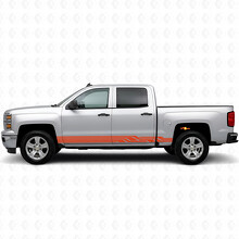 Angular Lightning Door & Rocker Panel Vinyl Stripes for Chevrolet Silverado 1500 K2XX 2014-2019_4