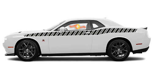 Full Length Style Bodyline Strobe Racing Stripe Kit 6 for Dodge Challenger