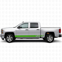 Checkered Lightning Door & Rocker Panel Vinyl Stripes for Chevrolet Silverado 1500 K2XX 2014-2019_6