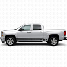 Layered Lightning Door & Rocker Panel Vinyl Stripes for Chevrolet Silverado 1500 K2XX 2014-2019_2