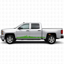 Mountain Topographic Door & Rocker Panel Vinyl Stripes for Chevrolet Silverado 1500 K2XX 2014-2019_6