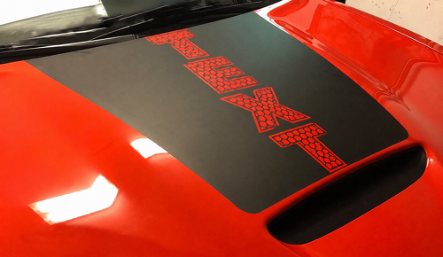 TEXT Honeycomb Blackout Hood Vinyl Decal Sticker for Dodge Charger 2015-2018