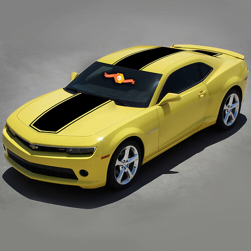 Racing Center Stripes Hood Roof Trunk Vinyl Decal Sticker for Chevrolet Camaro 2010-2013
