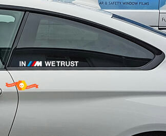 In ///M We Trust BMW M Power M Performance funny vinyl decals stickers
