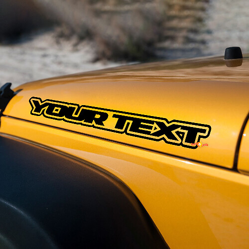 Hood Outline Stickers Vinyl Decals Pair for Jeep Wrangler JK TJ YJ CJ