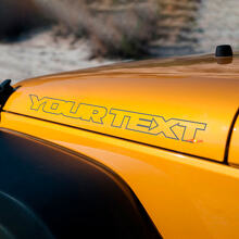 Custom Hood Outline Text Vinyl Decal Pair for Jeep Wrangler_2