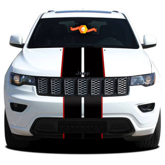 Twin Rally stripes Stripe Graphics Decals FIT All Year Jeep Grand Cherokee Including SRT SRT8
