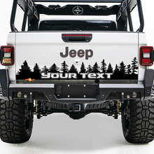 Pine Trees Bed Tailgate Vinyl Sticker Decal for Jeep Wrangler JL JLU JLS JTS Gladiator Rubicon 2
