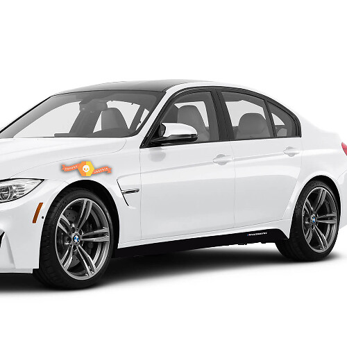 M Performance Style Side Skirt Stripe Vinyl Decal Pair for BMW M3 F80