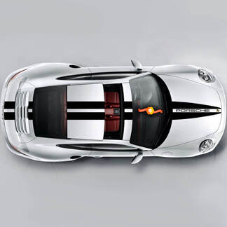 New Double Stripes Over The Top For Carrera Cayman  Boxster Or Any Porsche 