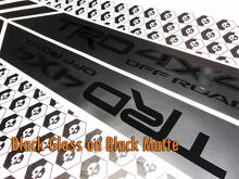 TRD 4x4 OFF ROAD Black Matte and Black Gloss Side Vinyl Stickers Decal fit to Tacoma 2013 - 2020 or Tundra 2013 - 2020 2