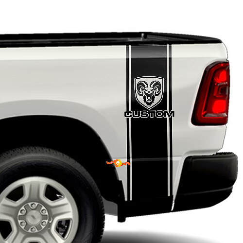 Angry RAM Side Bed Stripe Kit Vinyl Decal for Dodge Ram Truck