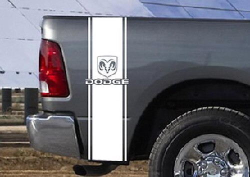 Huge 2-Piece Bed Stripe Kit Vinyl Decal Sticker for Dodge Ram Truck