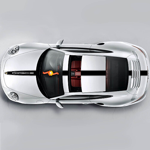Racing Stripe Upper Side Vinyl Decal Kit for Porsche